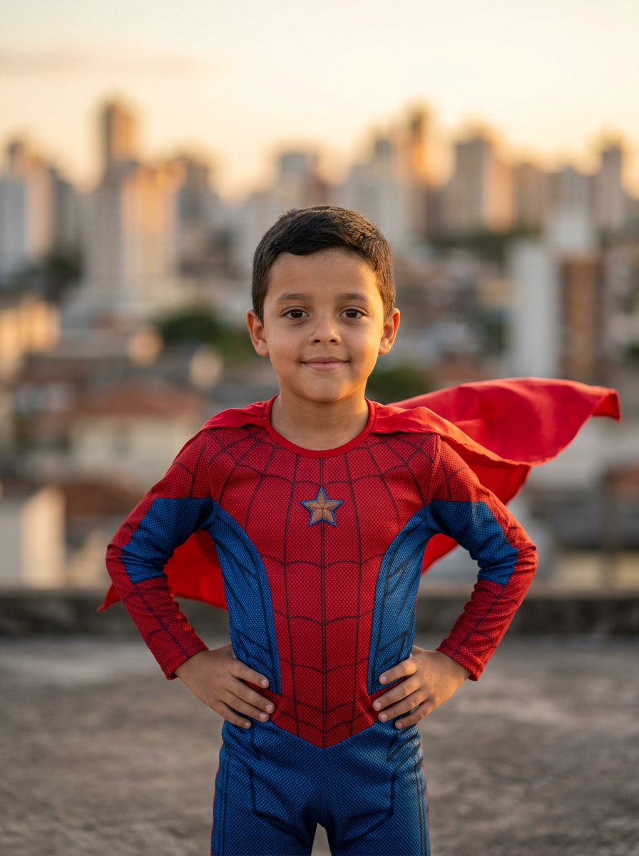 Ensaio Pekeninos tema Super-Herói